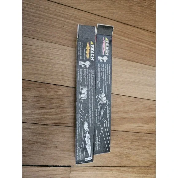 VTG Johnson & Johnson REACH Kids Toothbrush Set Neon & Wondergrip Set 1993/94 - Picture 4 of 9